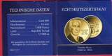 Tschad 3000 Francs CFA 1/1000 oz Theodor Heuss - 1884-1963 Prooflike with capsule, coa
