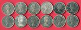Kanada Canada 12 x 1 Dollar Silber 1953-1966 Kanada Lot - Circulation Coins Lot , see picture