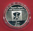 1,50 Euro Silber 2008 150 Jahre Diplomatische Beziehungen Frankreich-Japan (1858-2008) proof in capsule with certificate, orig. packaging