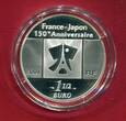 1,50 Euro Silber 2008 150 Jahre Diplomatische Beziehungen Frankreich-Japan (1858-2008) proof in capsule with certificate, orig. packaging