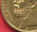 Braunschweig mit Lüneburg 20 Mark Gold mit Video 1875 Wilhelm 1830 - 1884 Schrötlingsfehler Planchet Flaw USA EF planchet Flaw av