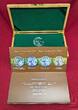China 4 x 10 Yuan Silbermünzen 2021 Silver Investment Coin - Panda Prestige Set BU mit aufwendiger Verzierung in Holzbox mit Zert.