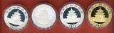China 4 x 10 Yuan Silbermünzen 2021 Silver Investment Coin - Panda Prestige Set BU mit aufwendiger Verzierung in Holzbox mit Zert.