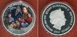 Tuvalu 2 Dollars Silber - 2 oz Silver Proof Coin 2016 Star Trek™ - U.S.S. Enterprise NCC-1701 Crew Proof with original packaging