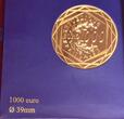 Frankreich France 1000 Euro Gold 2012 Hunting Horn Herkules BU PL box, coa printed on holder , slipcase