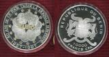 10000 Francs mit Teilvergoldung 1997 Benin 40 Jahre Römische Verträge 10.000 Fr. Farbmünze Proof deep cameo box coa