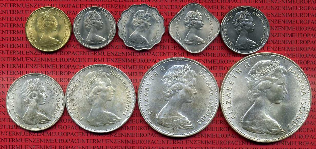 Kms 1 Cent 5 Dollar 1966 Bahamas Bis Kms 1 Cent 5 Dollar 1966 Bahamas Bis