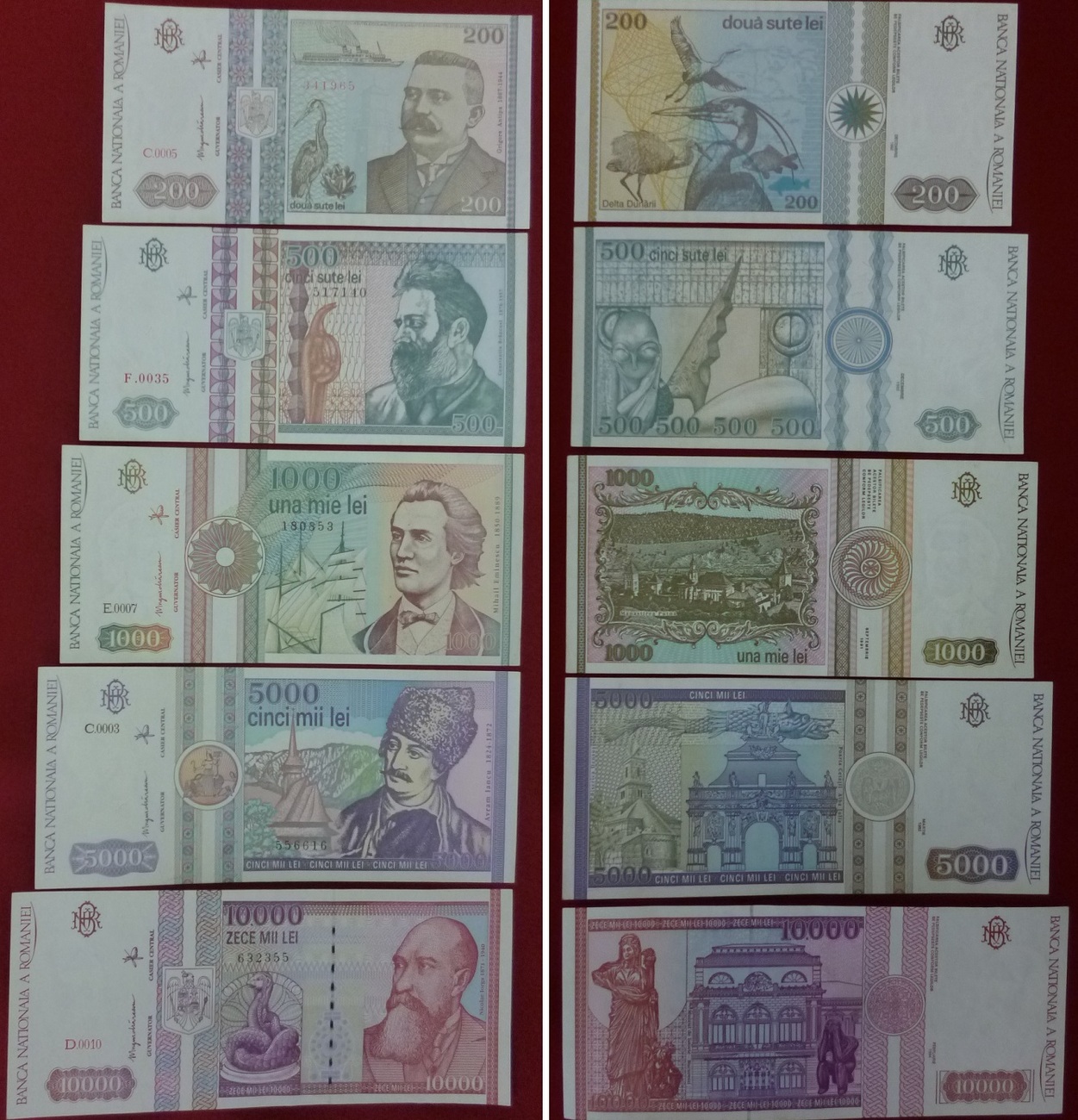 200 10000 Lei Banknoten 1991 1994 Rum nien Lot 5 St ck 200 500 1 200-10000-lei-banknoten-1991-1994-rum-nien-lot-5-st-ck-200-500-1