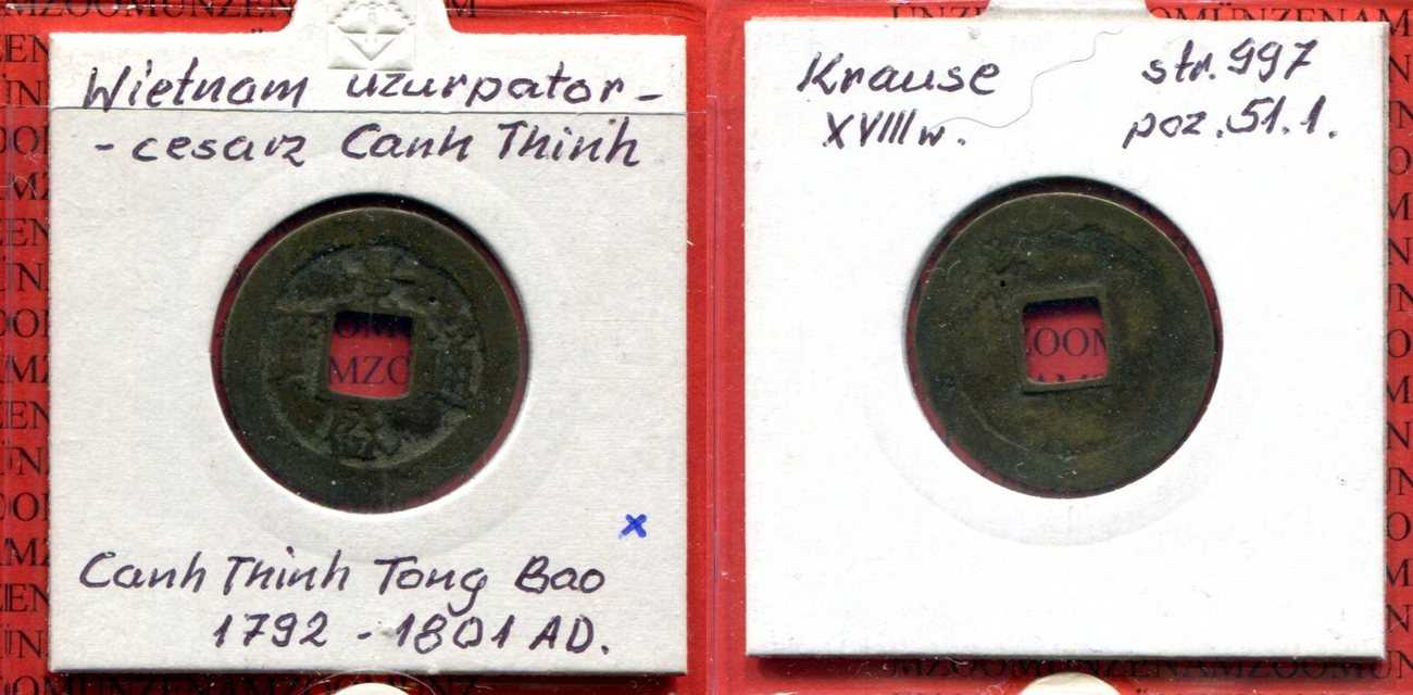 TaySon Dynastie Vietnam Tay Son Dynastie Canh Thinh 1792 1801 AD see