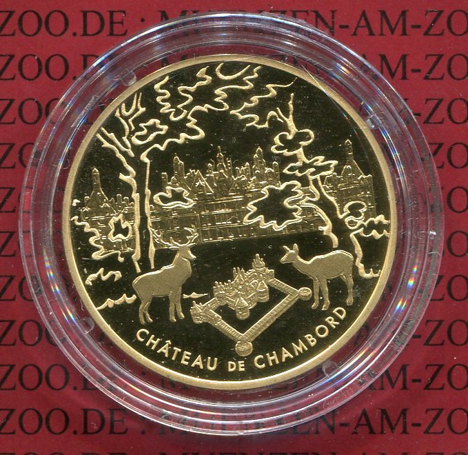 Frankreich France 20 Euro Gold, 1/2 Unze Feingold 2003 Chateau de