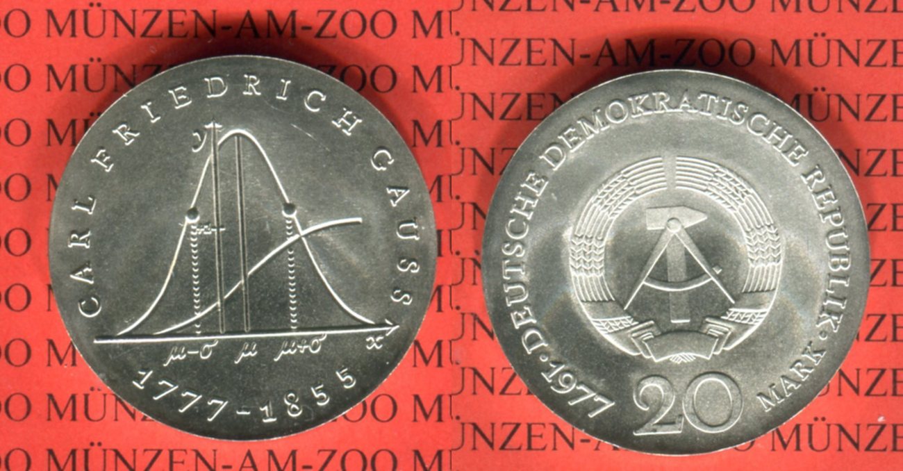 DDR Eastern Germany 20 Mark Silber 1977 Gedenkmünze 200. Geburtstag ...