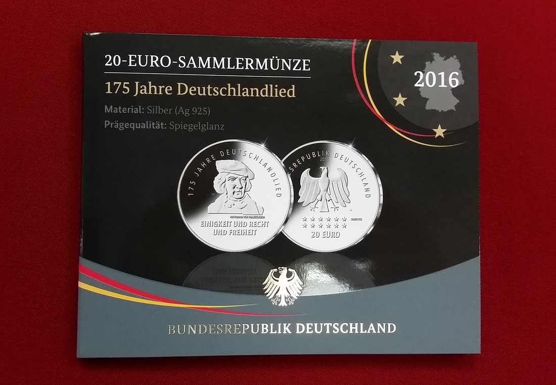 Feinsilber Edition Einigkeit Und Recht Und Freiheit www.ma-shops.com