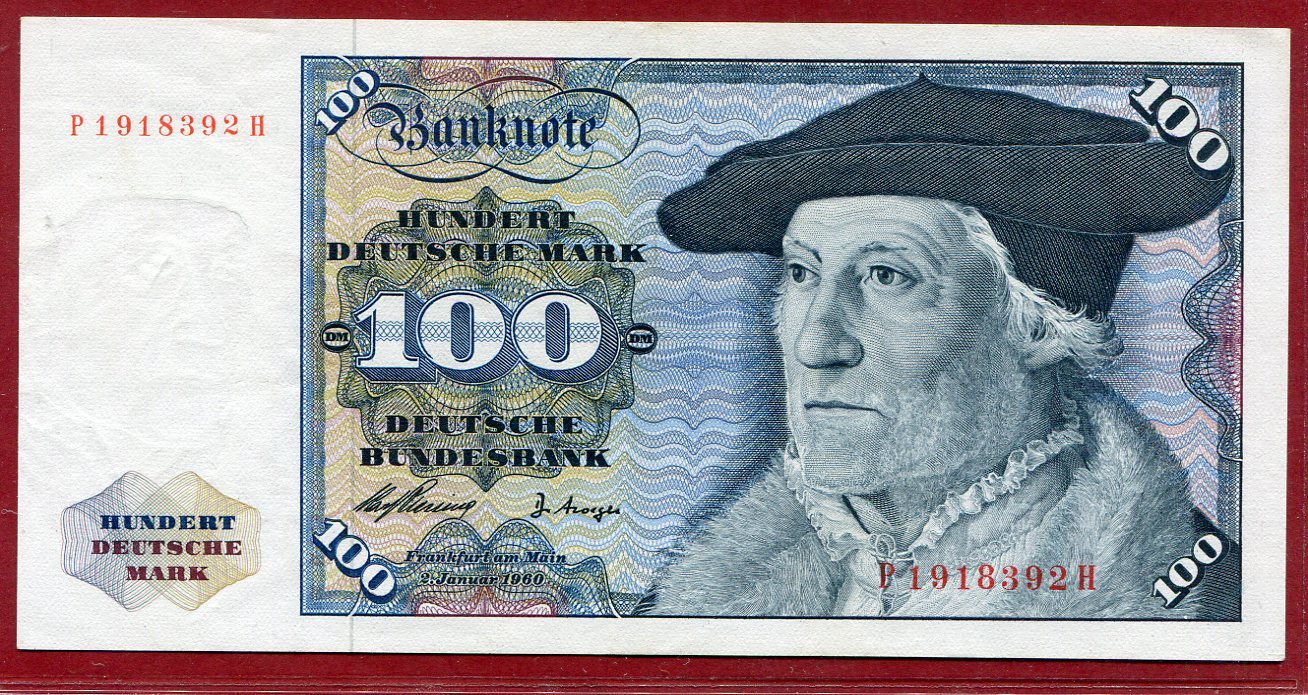 BRD,Deutsche Bundesbank 100 DM Deutsche Mark 1960 Kosmograph