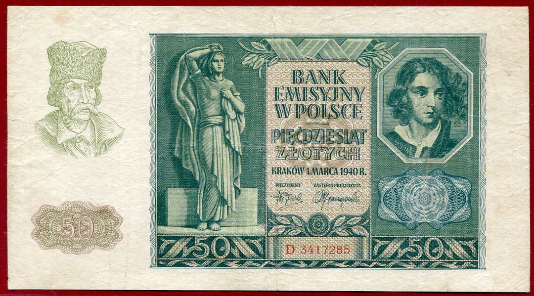ii-weltkrieg-deutsch-besatzunng-polen-50-zloty-1940-german-occupation