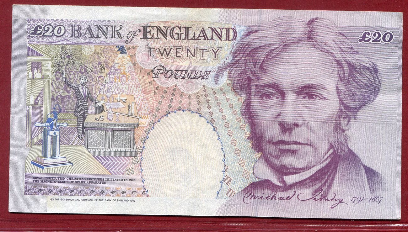 England Pfund 1991 93 M Faraday Sig Kentfield Unc Ma Shops