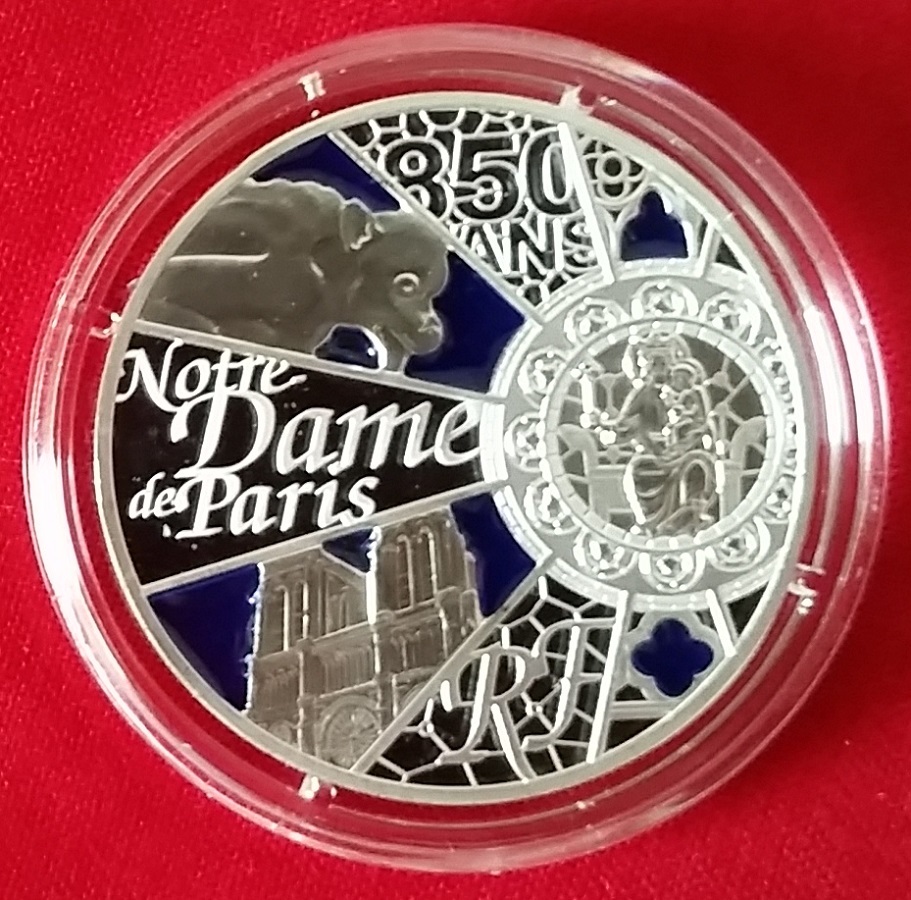 Frankreich 10 Euro Silbermünze 2019 Wiederaufbau der Notre-Dame