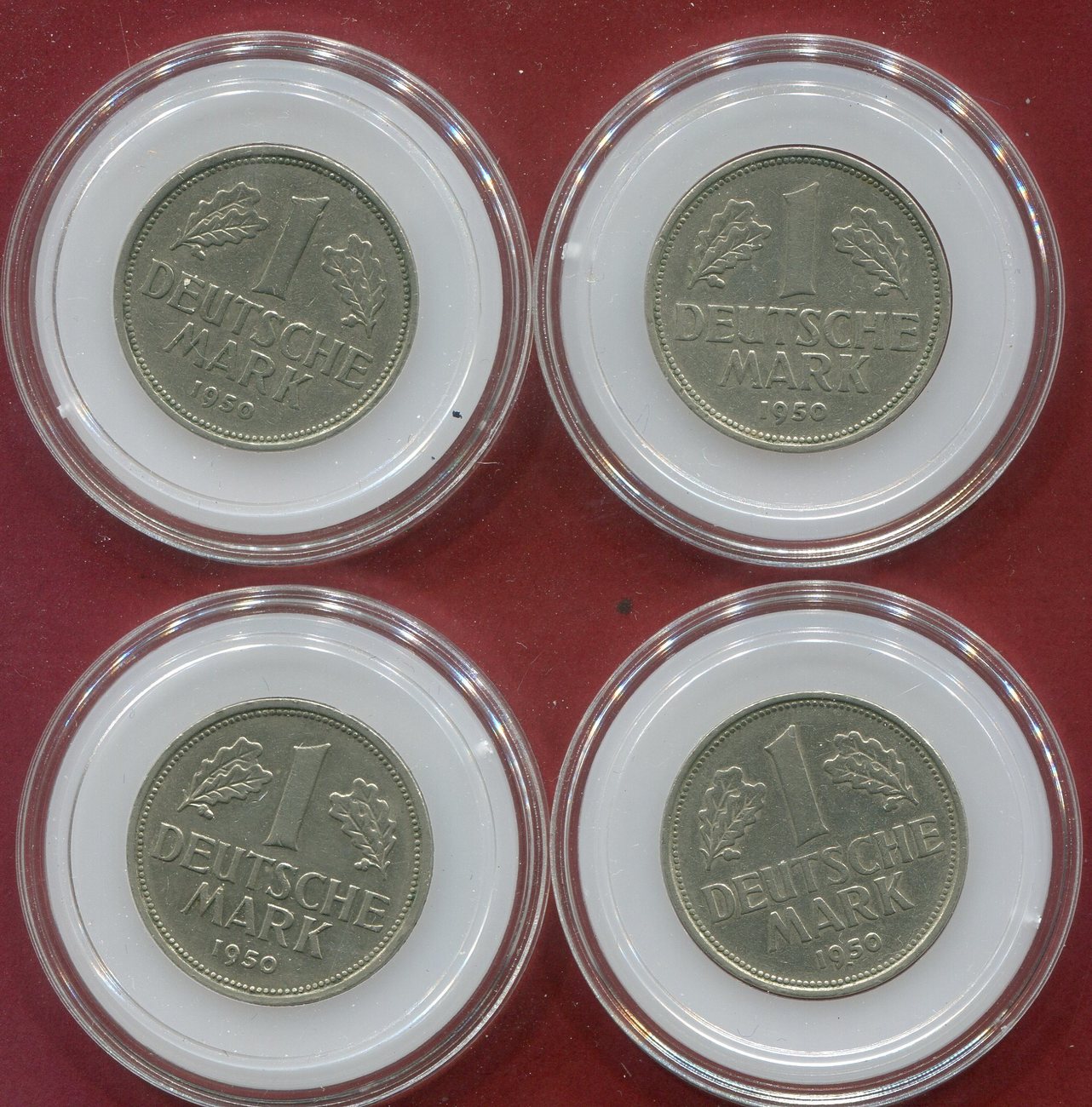 Bundesrepublik Deutschland FRG 1 DM Gold Mark, Satz, A,D,F,G,J Kompl