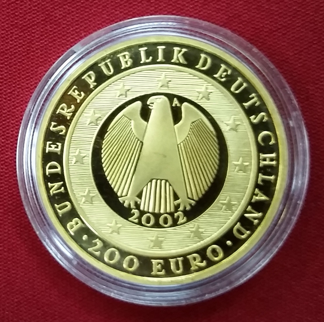 Deutschland 200 Euro Goldmünze 2002 A Währungsunion Prägestätte