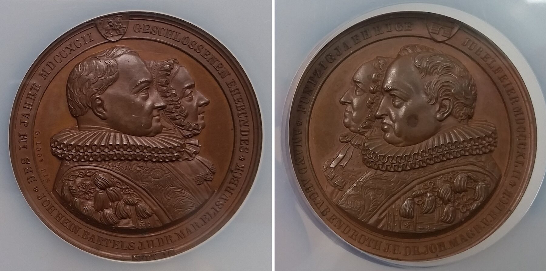 Deutschland Bronze Medaille 1842 Hamburg - Goldene Doppelhochzeit - Der ...