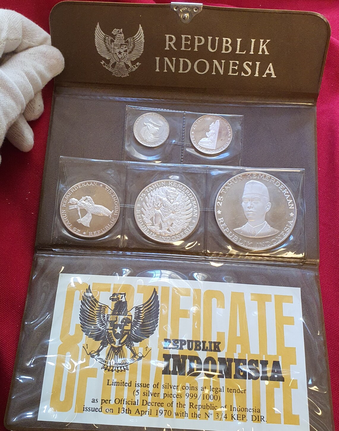 Indonesien Indonesia 5 Coins 200, 250, 500, 750, 1000 Rupiah 1970 25