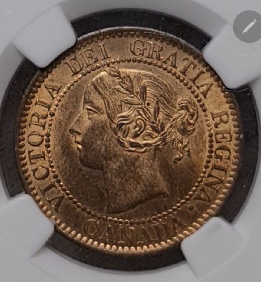 CANADA Kanada 1 Cent 1859 Narrow 9 Very Rare in this condition NGC