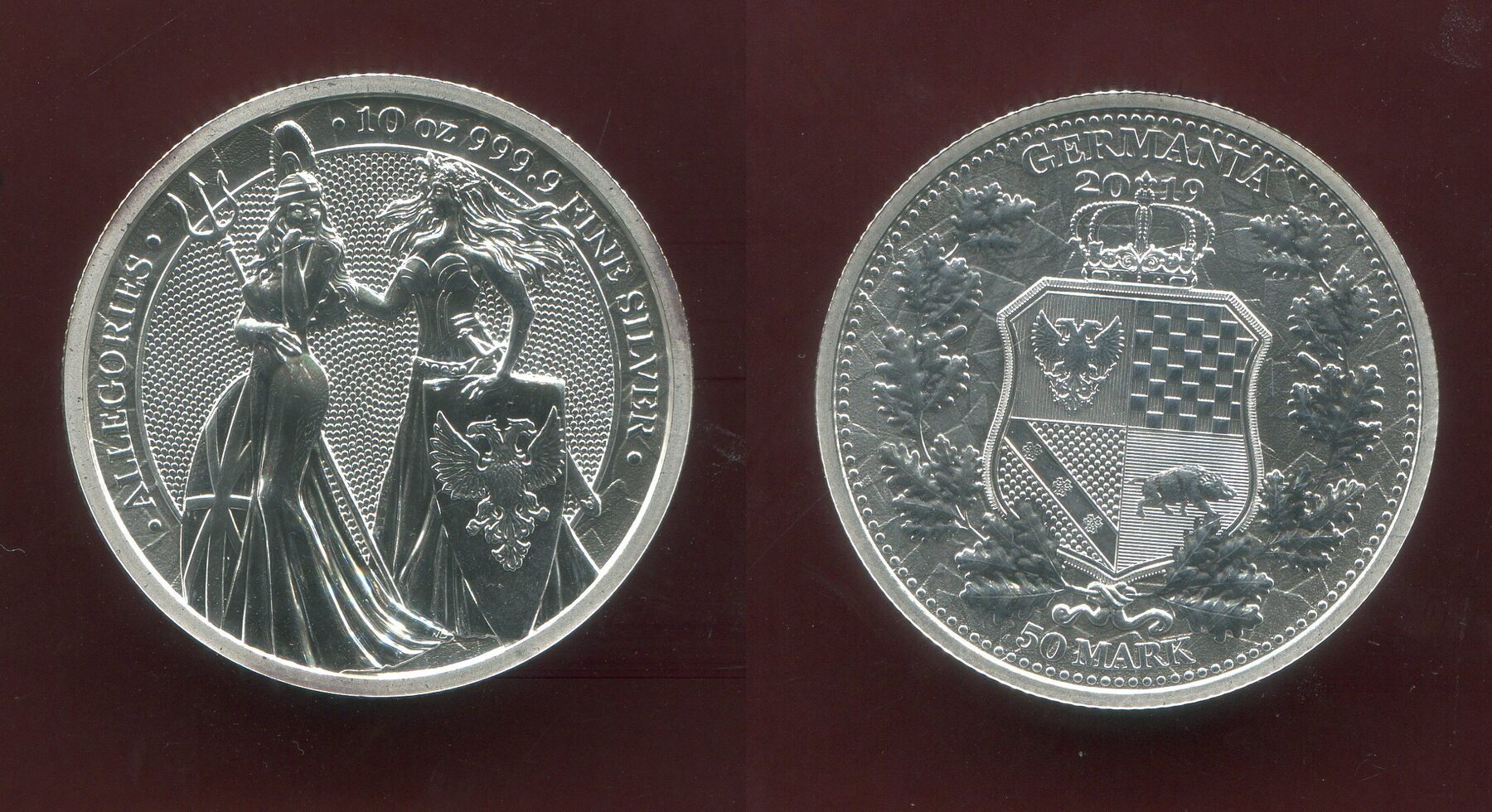 Germania Mint 50 Mark Silber 2020 Allegories Germania mit Britannia 10