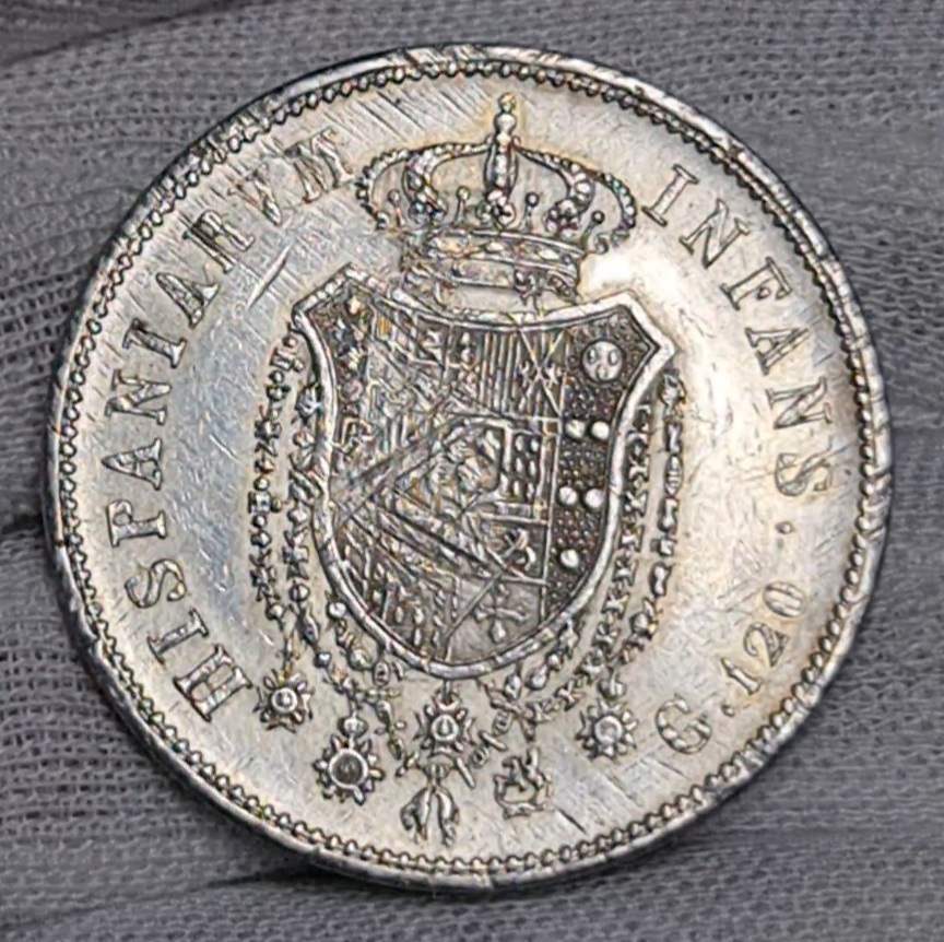 Italien Sizilien 120 Grana 1818 Ferdinand I. Feine Tönung USA VF +