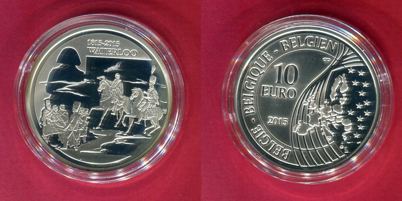 Belgien Euro Silber Gedenkm Nze Waterloo Proof Deep Cameo Ma Shops