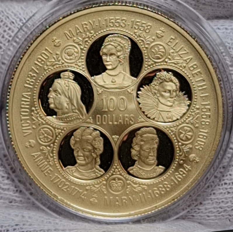 Cayman Inseln Islands 100 Dollars 1976 Sovereign Queens of England