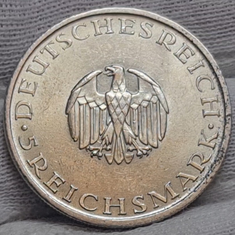 Deutschland Weimarer Republik Germany 5 Mark 1929 A 200. Geburtstag von ...