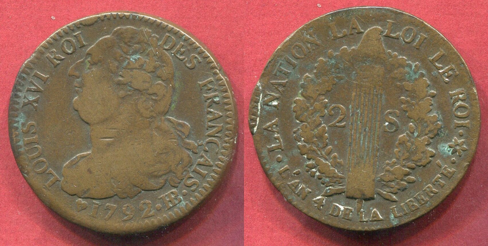 Louis XVI – 2 sols 1792 W - Empire des Monnaies Louis XVI – 2 sols 1792 W - Empire des Monnaies