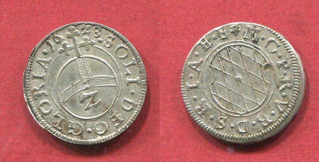 Bayern 1/2 Batzen 1628 Maximilian I. (1598-1623-1651) Kurfürst Unc | MA ...