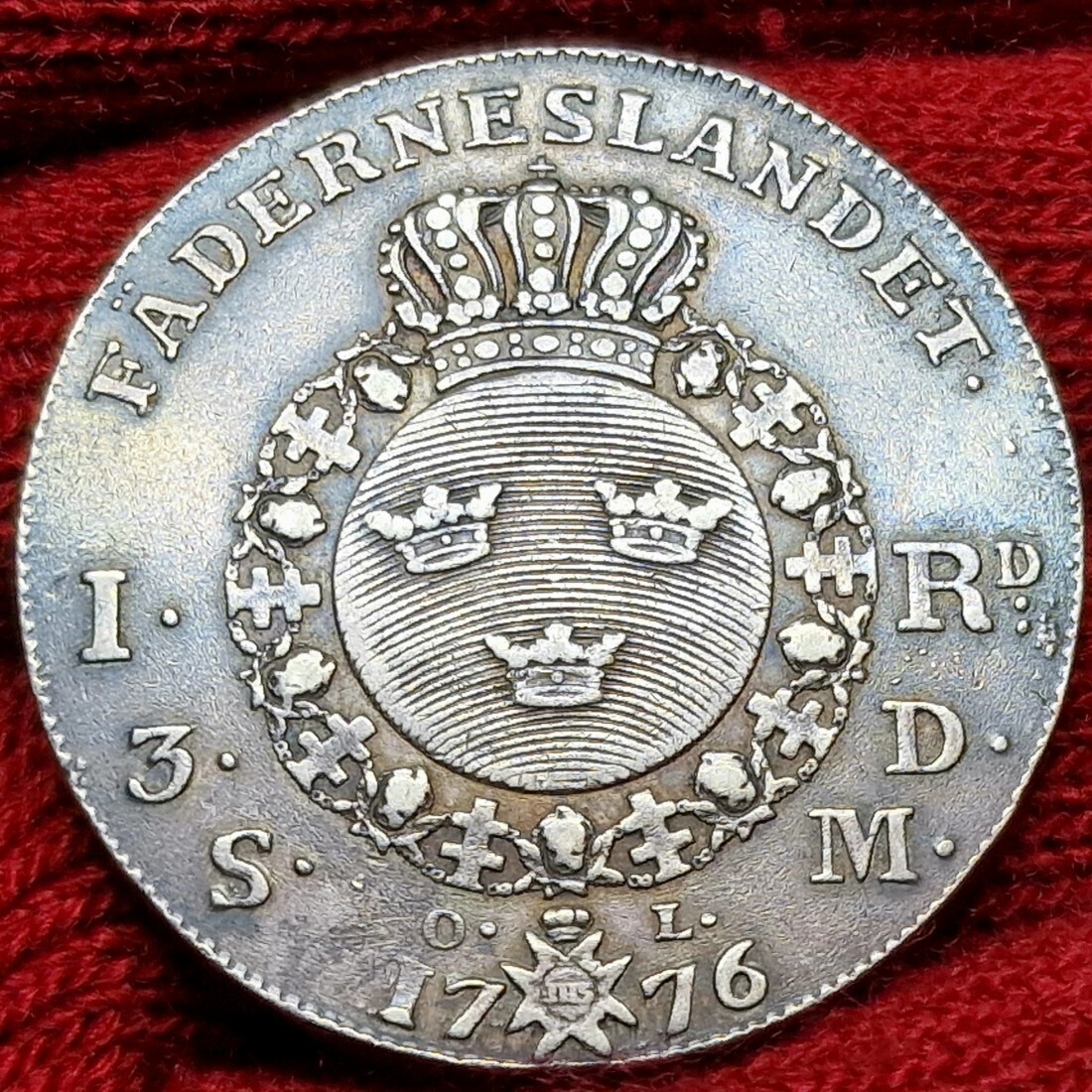 Schweden Sweden 1 Riksdaler Taler 1776 Gustav III. 1771 - 1792 USA EF ...