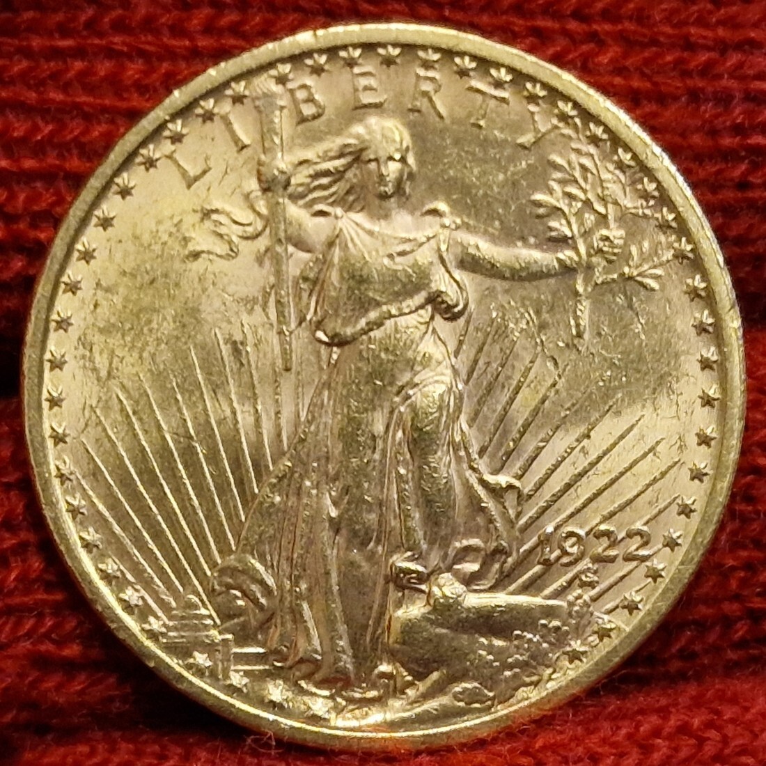 USA 20 Dollars Goldmünze 1922 Philadelphia St. Gaudens Double Eagle USA AU/Unc
