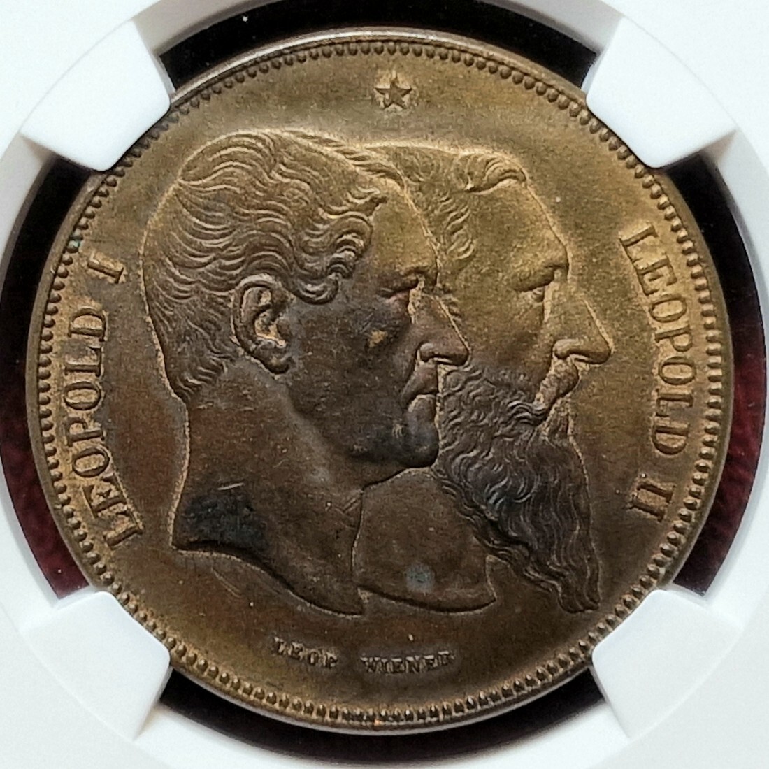 Belgien Belgium 5 Francs Essai Pattern Probe Module 1880 50. Jahrestag ...