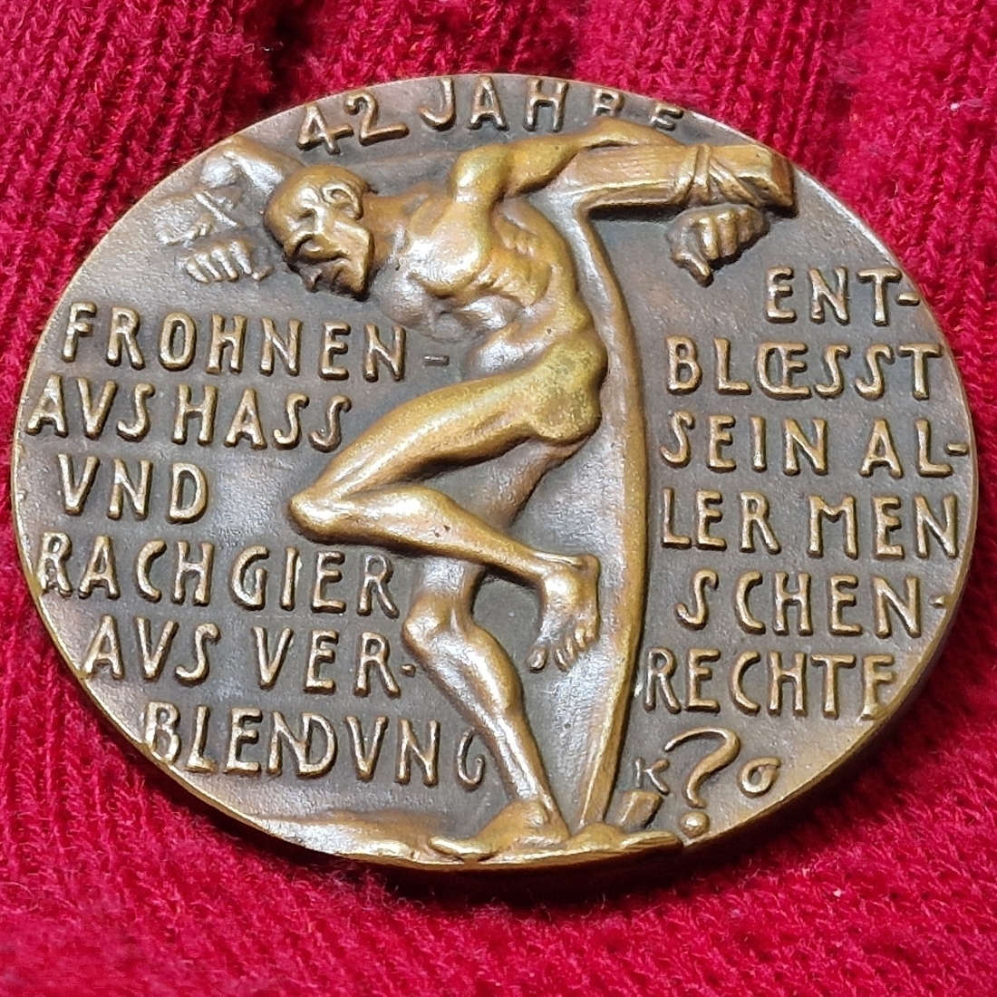 Karl Goetz Deutschland Germany Bronze Gußmedaille