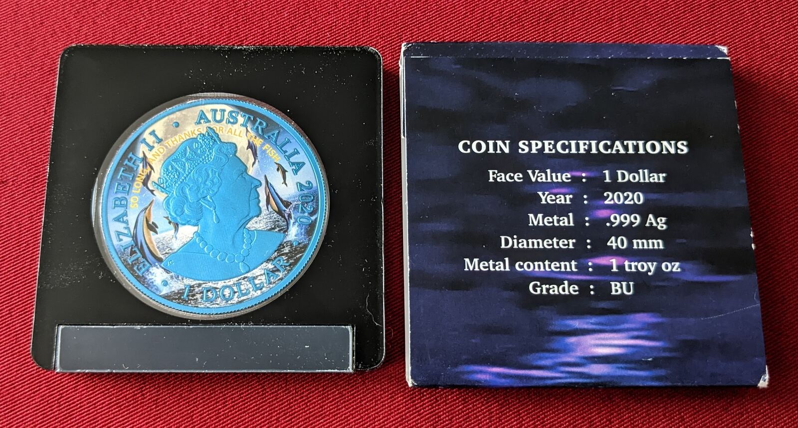 Neugieriges Hündchen 1oz Silber Farbmünze Produktbild-Vorschau 3