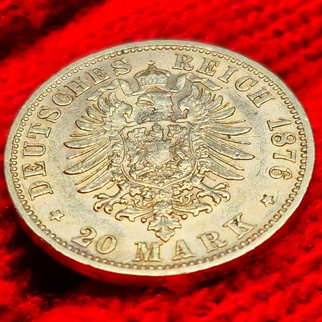 Germany Deutschland Sachsen Saxony Kaiserreich 20 Mark 1876 E König
