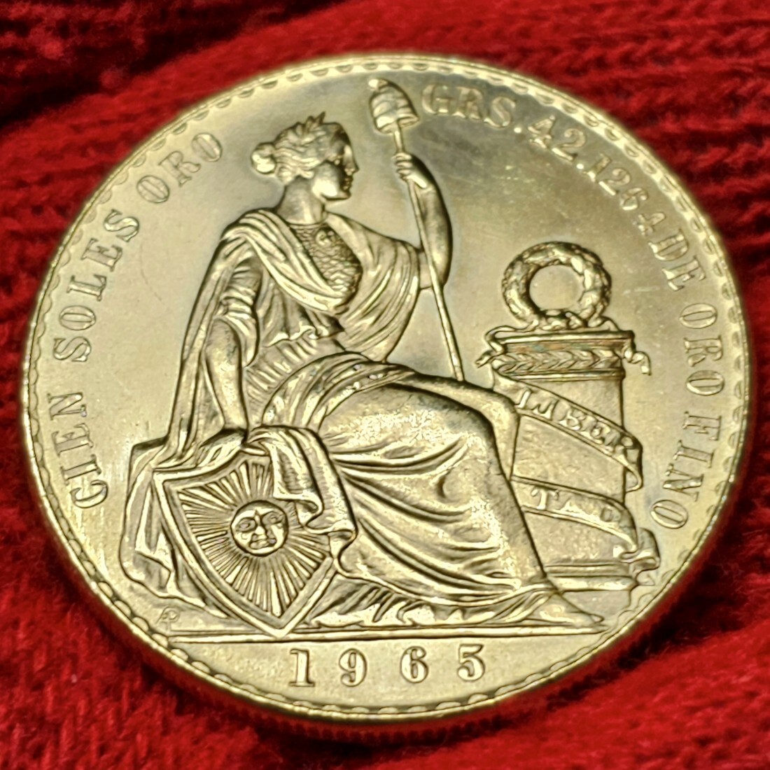 Peru 100 Soles Gold 1965 Lima Libertad Liberty Kl Auflage Mintage 23 peru-100-soles-gold-1965-lima-libertad-liberty-kl-auflage-mintage-23