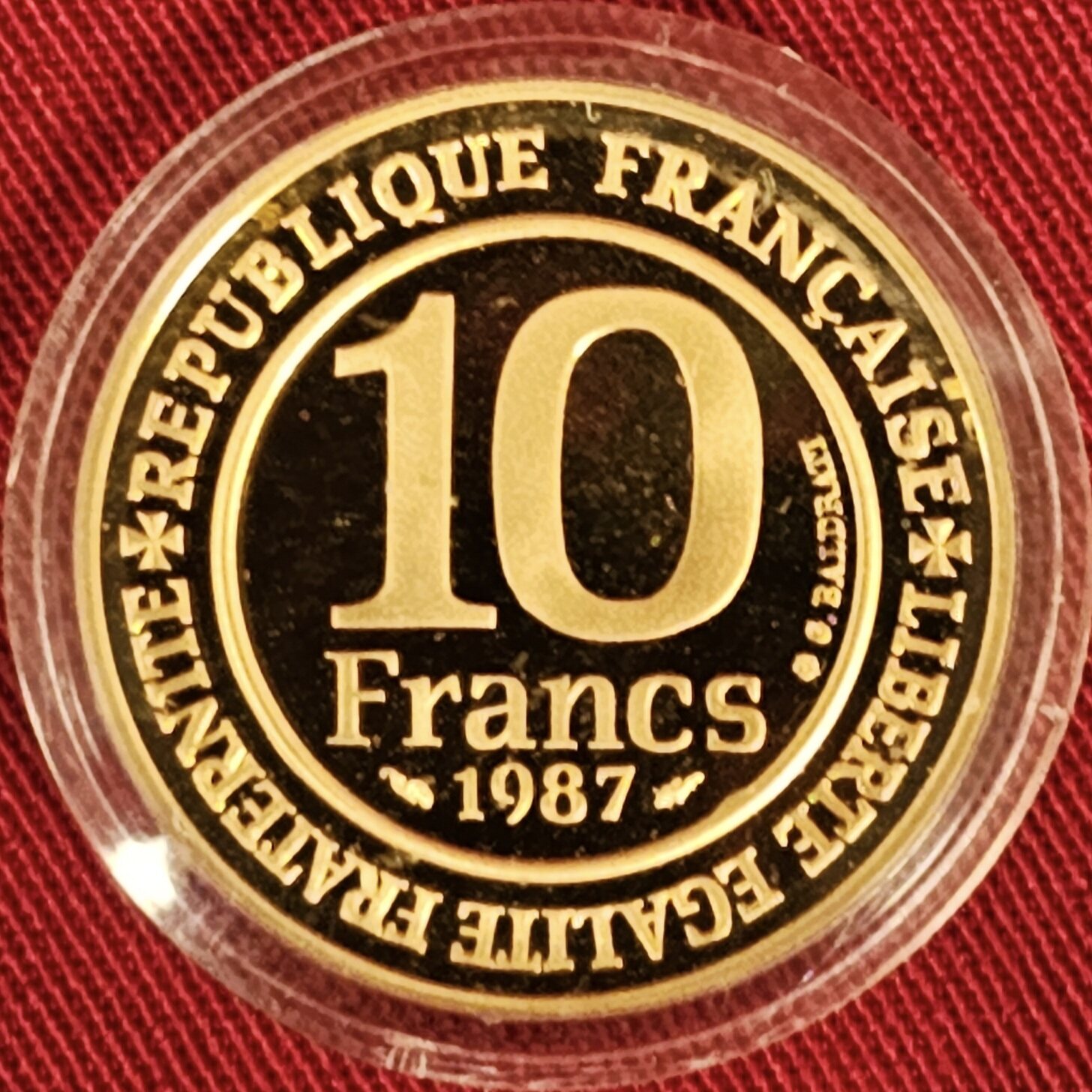 Piece 10 Francs 1987 Millenaire Capetien Valeur Frankreich France 5. Republik 10 Francs Gold 1987 1000 Jahre Kapetinger Millenaire  Capetien Proof with box and coa | MA-Shops