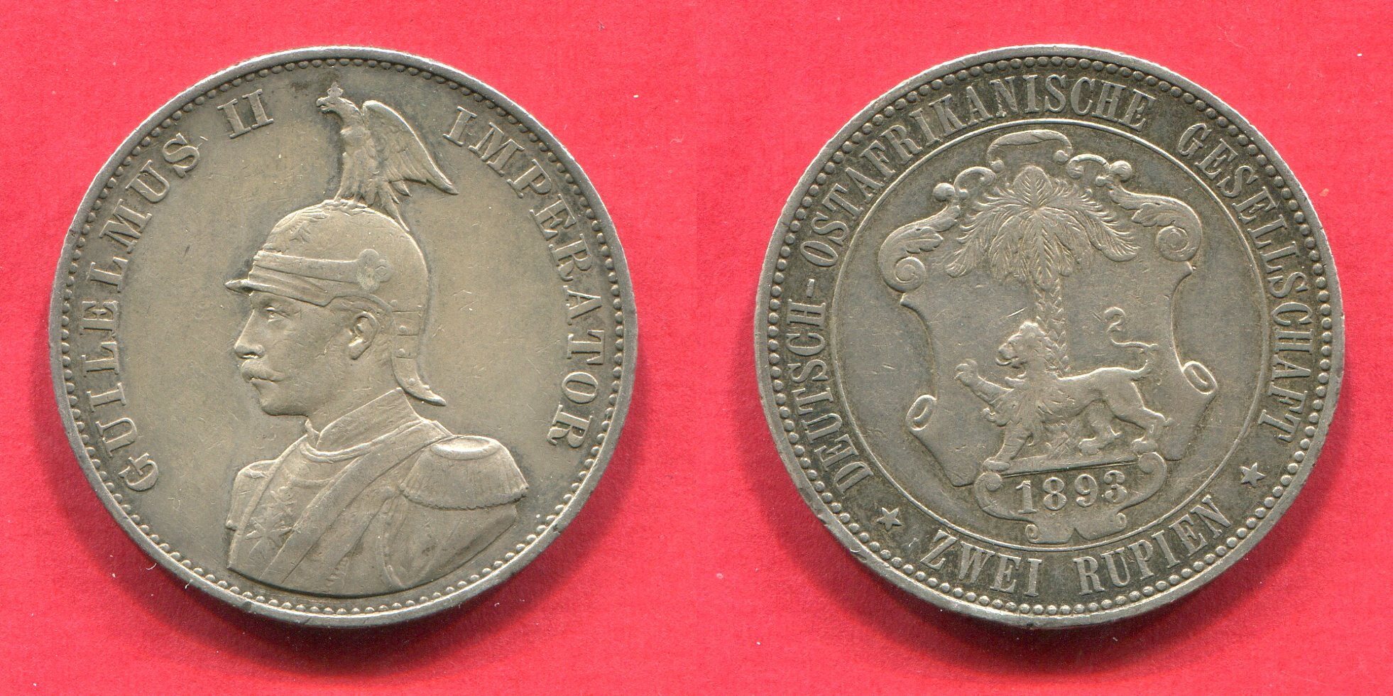 Deutsch Ostafrika DOA German Eastafrica 2 Rupien Rupees 1893