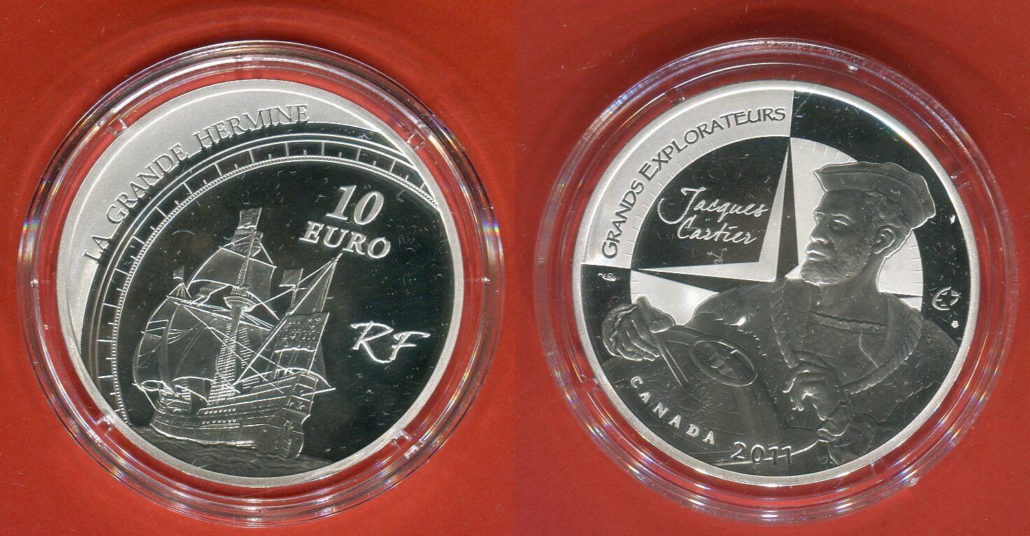 Frankreich France 10 Euro Silberm nze 2011 Jacques Cartier