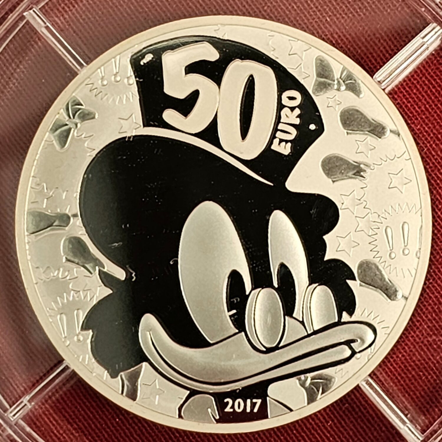 Frankreich France 50 Euro 5 Unzen Ounces Silber 2016 Disney (TM) La Bande A  Picsou Dagobert Donald Daisy Duck Family (TM) mint. 500 Proof original  Packaging | MA-Shops
