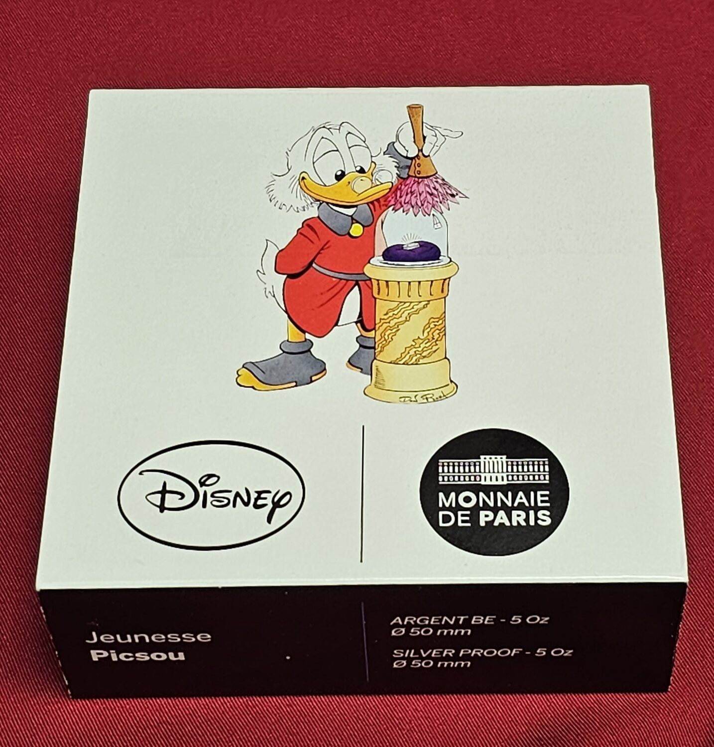 Frankreich France 50 Euro 5 Unzen Ounces Silber 2016 Disney (TM) La Bande A  Picsou Dagobert Donald Daisy Duck Family (TM) mint. 500 Proof original  Packaging | MA-Shops