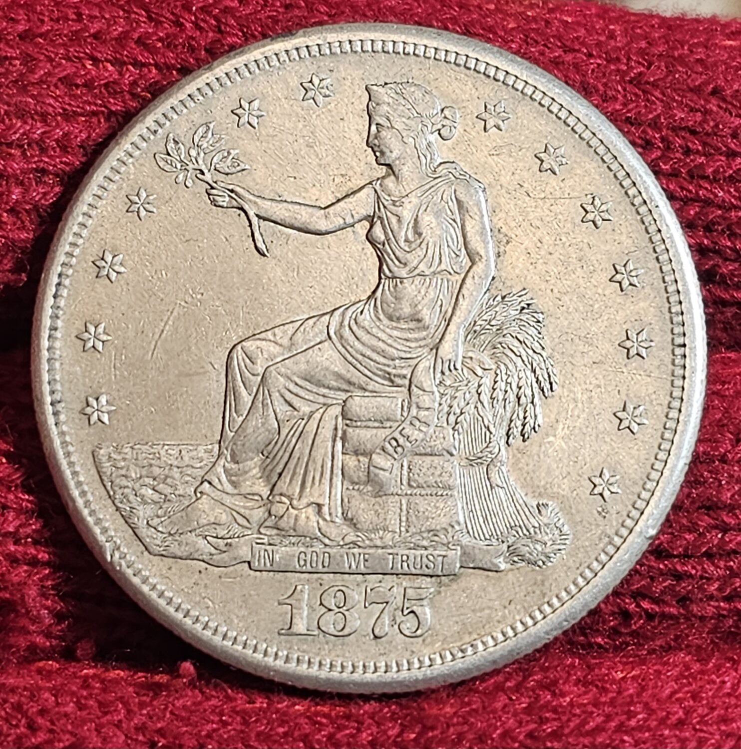 The United States of America USA 1875 S Trade Dollar San Francisco