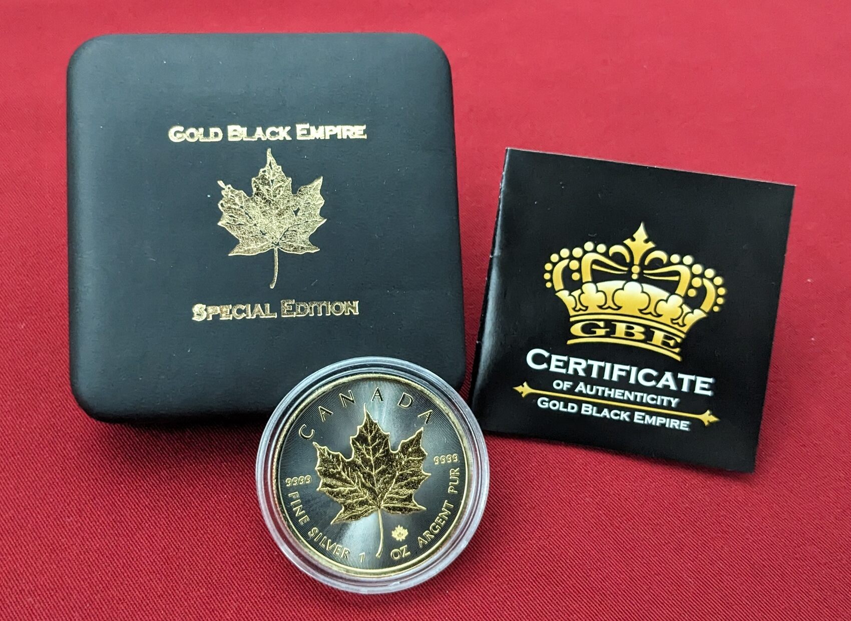 Kanada 5 Dollar Silbermünze - 1 Unze Silber 2016 Gold Black Empire ...