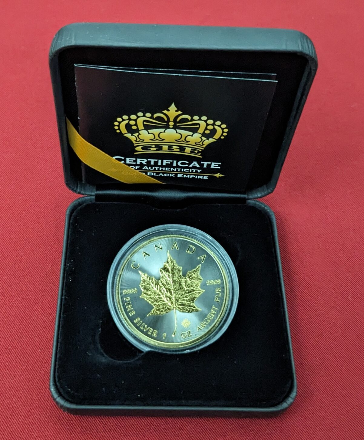 Kanada 5 Dollar Silbermünze - 1 Unze Silber 2016 Gold Black Empire ...