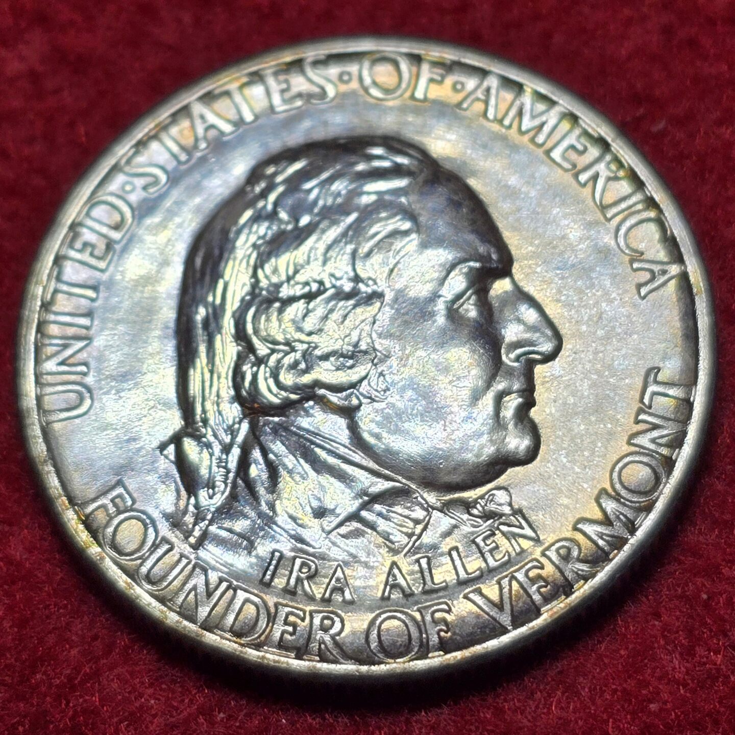 USA 50 Cents 1 2 Dollar commemorative coin 1927 Ira Allen the