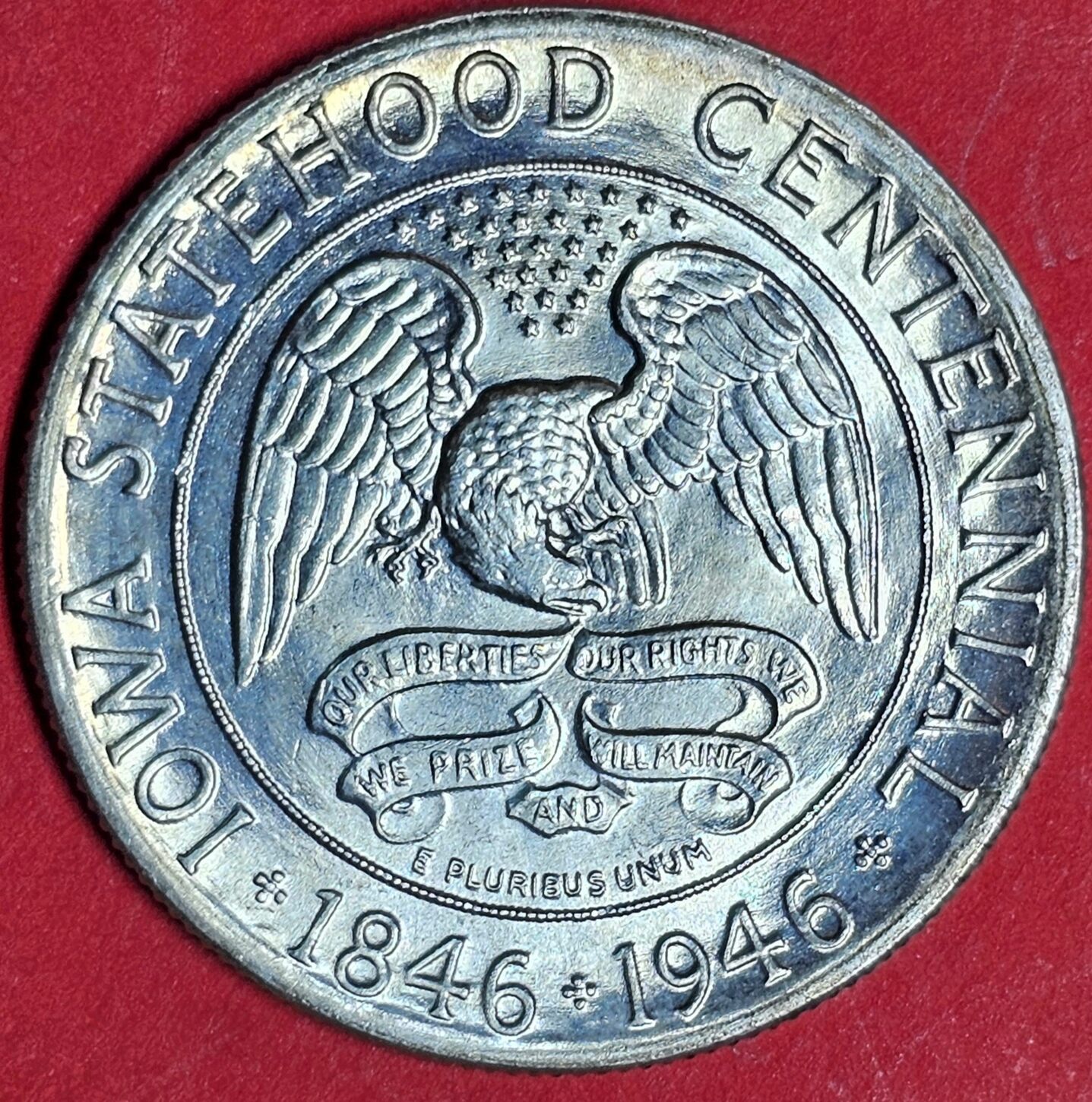 USA 50 Cents 1/2 Dollar commemorative coin 1946 Iowa Statehood Centennial  Uncirculated | MA-Shops