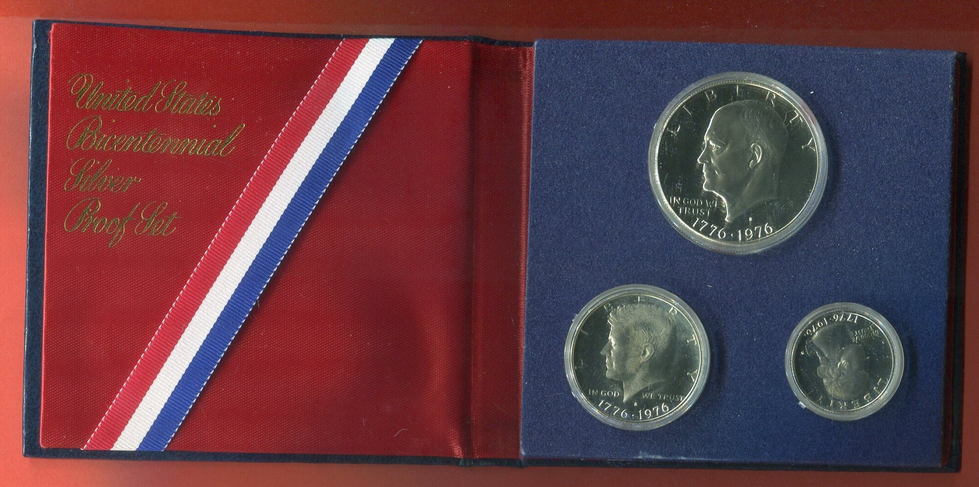 USA United States Bicentennial Silver Proof Set 1976 Three Piece